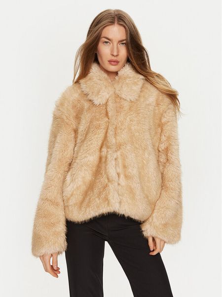 Bardot Futro 59562JB Beżowy Regular Fit. Brązowe futra damskie BARDOT. Za 539.99 zł.