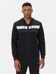 Lacoste Bluza SH5913 Czarny Regular Fit. Czarne bluzy bez kaptura męskie Lacoste, m, z bawełny. Za 629.99 zł.
