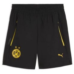 Krótka Borussia Dortmund 2026/27. Czarne szorty męskie Puma, s, z materiału, na fitness i siłownię. Za 246.50 zł.