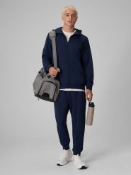 4F Spodnie dresowe joggery męskie - granatowe XL. Niebieskie spodnie dresowe męskie 4f, bez wzorów, z dresówki. Za 149.99 zł.