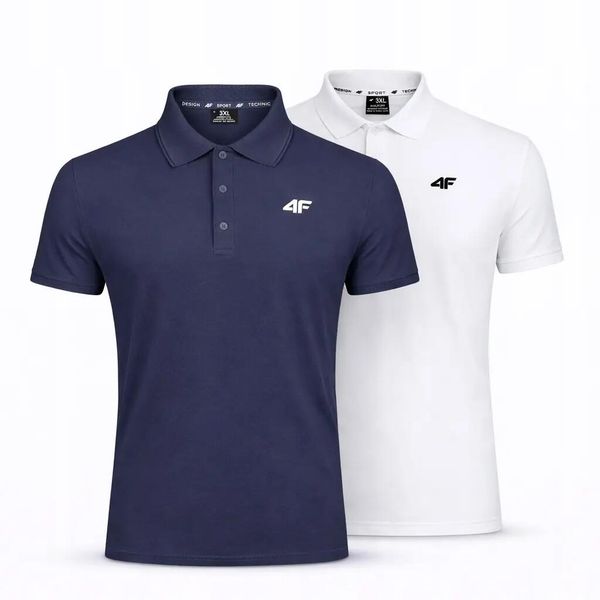 KOSZULKA POLO 4F MĘSKA KOMPLET NA CO DZIEŃ ZESTAW 2 SZTUKI. Koszulki polo męskie 4f, m, bez wzorów, z bawełny, bez ramiączek. Za 179.99 zł.