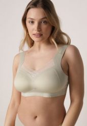 Szary Biustonosz Sportowy z Siateczką i Usztywnionymi Miseczkami Zerirae. Szare biustonosze sportowe damskie Born2be, bez wzorów, z dresówki. Za 29.99 zł.