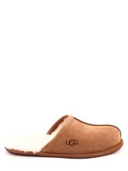 UGG Skórzane kapcie "Scuff" w kolorze jasnobrązowym rozmiar: 41. Brązowe kapcie damskie Ugg, z wełny. Za 380.34 zł.