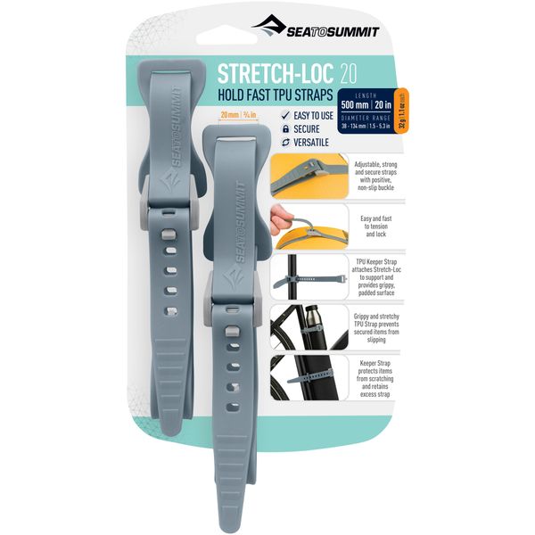 Paski mocujące SEA TO SUMMIT Stretch-Loc 30 2 szt. Niebieskie paski damskie SEA TO SUMMIT, bez wzorów, sportowe. Za 39.99 zł.