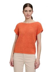 CARTOON Sweter w kolorze pomarańczowym rozmiar: 40. Pomarańczowe swetry klasyczne damskie Cartoon, bez kołnierzyka. Za 100.75 zł.