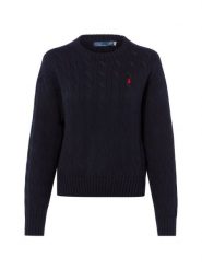 Polo Ralph Lauren Sweter damski z dzianiny Kobiety Bawełna niebieski jednolity, L. Niebieskie swetry klasyczne damskie Polo Ralph Lauren, l, z bawełny, bez kołnierzyka. Za 989.95 zł.