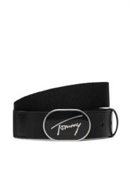 Tommy Jeans Pasek AM0AM15265 Czarny. Czarne paski męskie Tommy Jeans, bez wzorów, z jeansu. Za 229.99 zł.