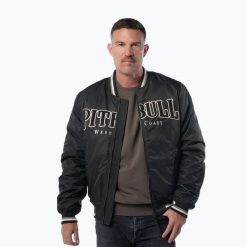 Kurtka męska Pitbull Detroit Baseball. Czarne kurtki męskie PITBULL, m, bez wzorów, z materiału, sportowe, bez kaptura. Za 299.99 zł.