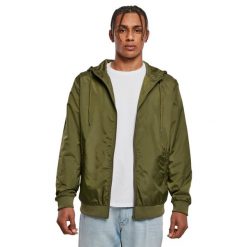Kurtka Windrunner Dla Dorosłych Unisex. Zielone kurtki damskie BUILD YOUR BRAND, xl, bez wzorów, bez kaptura. Za 184.99 zł.