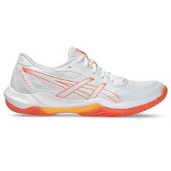 Damskie buty halowe Asics Gel-Rocket 12. Białe buty sportowe na co dzień damskie Asics, bez wzorów, z gumy, na fitness i siłownię. Za 323.25 zł.