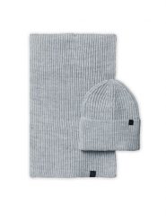 Calvin Klein Jeans Zestaw szalik i czapka Monogram Rib IU0IU00638 Szary. Szare szaliki dziecięce Calvin Klein Jeans, z jeansu, bez ramiączek. Za 249.99 zł.
