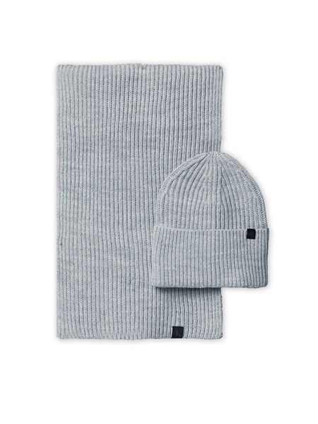 Calvin Klein Jeans Zestaw szalik i czapka Monogram Rib IU0IU00638 Szary. Szare szaliki dziecięce Calvin Klein Jeans, z jeansu, bez ramiączek. Za 249.99 zł.
