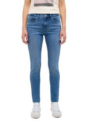 Damskie Spodnie jeansowe Mustang Style Shelby Skinny Denim Blue 1015555 5000 402. Niebieskie spodnie materiałowe damskie Mustang, bez wzorów, z denimu. Za 219.99 zł.