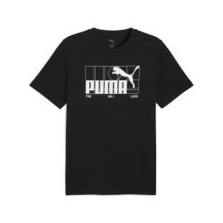 Męska koszulka z grafiką i logo No. 1 PUMA. Czarne t-shirty sportowe męskie Puma, m, bez ramiączek, do biegania. W wyprzedaży za 69.00 zł.