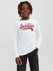 Jack & Jones Junior Bluzka 12237371 Biały Regular Fit. Białe t-shirty chłopięce JACK & JONES Junior, bez wzorów, z bawełny, bez ramiączek. Za 67.99 zł.