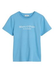 Marc O´Polo Koszulka w kolorze błękitnym rozmiar: M. Niebieskie bluzki damskie m, bez wzorów, z bawełny, bez kołnierzyka, bez ramiączek. Za 74.63 zł.
