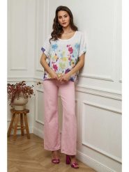 Plume Lniana bluzka "Cantik" w kolorze białym rozmiar: XL. Białe bluzki damskie Plume, xl, bez wzorów, ze lnu, bez kołnierzyka, bez ramiączek. Za 166.88 zł.