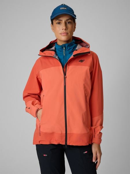 4F Kurtka trekkingowa przeciwdeszczowa membrana 20000 damska - czerwona M. Czerwone kurtki damskie 4f, na lato, l, bez kaptura. Za 699.99 zł.