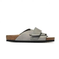 Klapki męskie Birkenstock Kyoto. Szare klapki i japonki męskie Birkenstock, z materiału. W wyprzedaży za 619.00 zł.