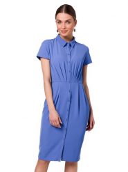 Stylove Sukienka w kolorze niebieskim rozmiar: M. Niebieskie sukienki damskie Stylove, m, bez wzorów, bez kołnierzyka, bez ramiączek, midi. Za 315.50 zł.