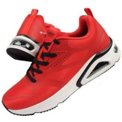 Buty sportowe Skechers Air Uno 183070/RED czerwone. Czerwone buty sportowe na co dzień męskie bez zapięcia, trekkingowe. Za 414.66 zł.