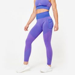 Legginsy fitness damskie Domyos seamless. Czerwone legginsy damskie DOMYOS, l, bez wzorów, z elastanu. Za 169.99 zł.