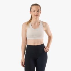 Biustonosz sportowy Trening Damska Swedemount Core Light Support Oddychający. Szare biustonosze sportowe damskie SWEDEMOUNT, bez wzorów, z tkaniny. Za 129.99 zł.