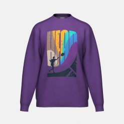 RALLY Męski Sweter z Okrągłym Dekoltem. Fioletowe swetry męskie HEAD, m, bez wzorów, bez kołnierzyka. Za 260.00 zł.