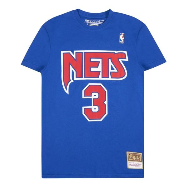 Koszulka New Jersey Nets. Niebieskie bluzki damskie Mitchell & Ness, bez wzorów, z jersey, sportowe, bez kołnierzyka, bez ramiączek. Za 286.50 zł.