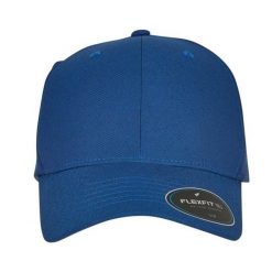 Czapka Z Daszkiem NU. Niebieskie czapki z daszkiem damskie FLEXFIT, bez wzorów. Za 97.99 zł.