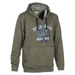 Bluza z kapturem i zamkiem błyskawicznym PERCUSSION Wild Boar Republic. Zielone bluzy z kapturem męskie PERCUSSION. Za 221.50 zł.
