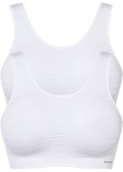 Biustonosz bezszwowy bustier Feel comfort (2 szt.). Białe biustonosze bonprix, bez wzorów, z żakardem. Za 84.99 zł.