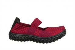 Półbuty Rock Over Deep Bordo 032037, Czerwony, Materiał - 39. Czerwone półbuty damskie Rock Spring, bez wzorów, z materiału, rockowe, bez obcasa. W wyprzedaży za 164.99 zł.