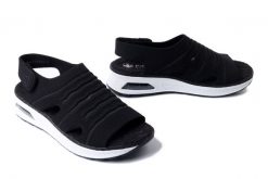 RIEKER 65662-00 black, sandały damskie. Czarne sandały damskie Rieker, bez wzorów, bez obcasa. Za 223.93 zł.
