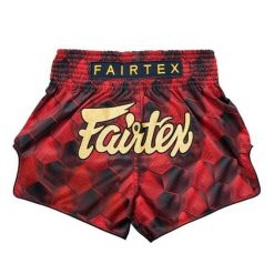 Spodenki Muay Thai Sześciany Fairtex BS1919 Czerwone/Czarne S. Czerwone szorty damskie FAIRTEX, bez wzorów, z materiału, sportowe. Za 279.00 zł.