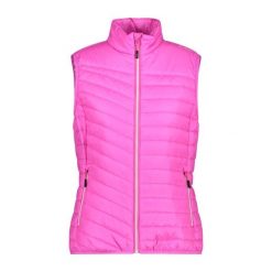 Damska kurtka bez rękawów CMP. Fioletowe kurtki damskie CMP, bez wzorów, z puchu, bez kaptura. Za 451.15 zł.