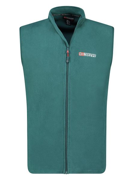 Geographical Norway Kamizelka polarowa "Vug" w kolorze zielonym rozmiar: M. Zielone kamizelki męskie Geographical Norway, m, z polaru. Za 68.95 zł.