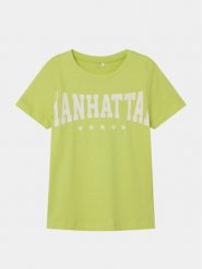 NAME IT T-Shirt Berte 13226107 Zielony Regular Fit. Zielone t-shirty chłopięce Name it, bez wzorów, z bawełny, bez ramiączek. Za 29.99 zł.