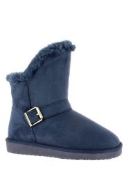 ISLAND BOOT Botki zimowe "Coral" w kolorze niebieskim rozmiar: 40. Niebieskie botki damskie Island Boot, na zimę, z materiału, bez obcasa, bez zapięcia. Za 121.51 zł.