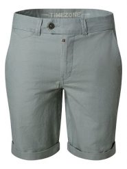 Timezone Szorty chino "Janno" w kolorze szarym rozmiar: W36. Szare szorty męskie Timezone, bez kołnierzyka. Za 134.95 zł.