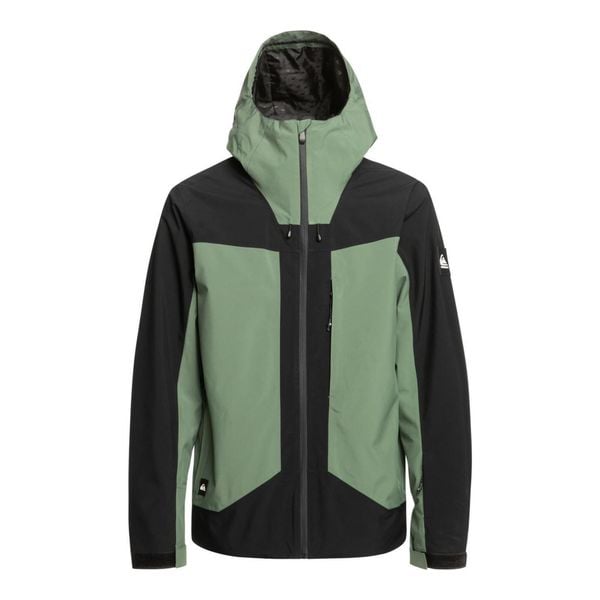 Kurtka snowboardowa męska Quiksilver Muldrow. Czarne kurtki męskie Quiksilver, m, bez wzorów, bez kaptura, narciarskie. Za 759.99 zł.