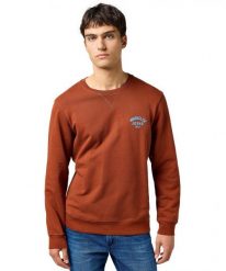 MESKA BLUZA WRANGLER SMALL LOGO CREW SMOKED PAPRIKA 112364093. Bluzy bez kaptura męskie Wrangler, xl. Za 169.99 zł.