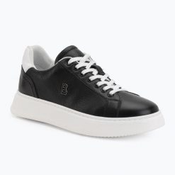 Buty męskie BOGNER Milan 8 B. Czarne buty wizytowe męskie Bogner, z materiału, bez zapięcia. Za 849.99 zł.