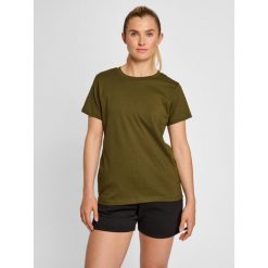 Koszulka damska Hummel Red Heavy. Zielone bluzki damskie HUMMEL, m, bez wzorów, z bawełny, sportowe, bez kołnierzyka, bez ramiączek. Za 123.00 zł.