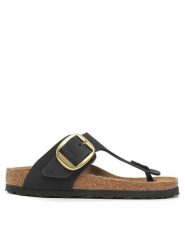 Birkenstock Japonki Gizeh Big Buckle 1024107 Czarny. Czarne klapki damskie Birkenstock, bez wzorów, z nubiku, bez obcasa. Za 589.99 zł.