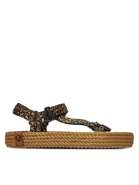 Bohonomad Sandały Miami Elastic MIA.12-LEO Brązowy. Brązowe sandały damskie Bohonomad, bez wzorów, ze skóry, bez obcasa, na płaskiej podeszwie. Za 139.99 zł.