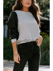 Milan Kiss Bluza w kolorze szaro-czarnym rozmiar: M. Czarne bluzy bez kaptura damskie Milan Kiss, m. Za 131.74 zł.