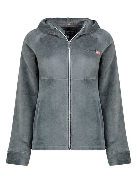 Geographical Norway Kurtka polarowa "Ulotta" w kolorze szarym rozmiar: XL. Szare kurtki damskie Geographical Norway, xl, bez wzorów, z polaru, bez kaptura. Za 112.83 zł.