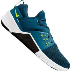 Niebieskie Buty Nike Free Metcon 2 M AQ8306-407. Niebieskie buty sportowe na co dzień męskie Nike, z gumy, bez zapięcia, na fitness i siłownię. W wyprzedaży za 529.00 zł.