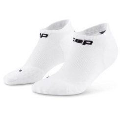 Damskie skarpety kompresyjne do biegania stopki sportowe Core Run. Białe skarpetki damskie CEP, bez wzorów, z elastanu. Za 69.00 zł.